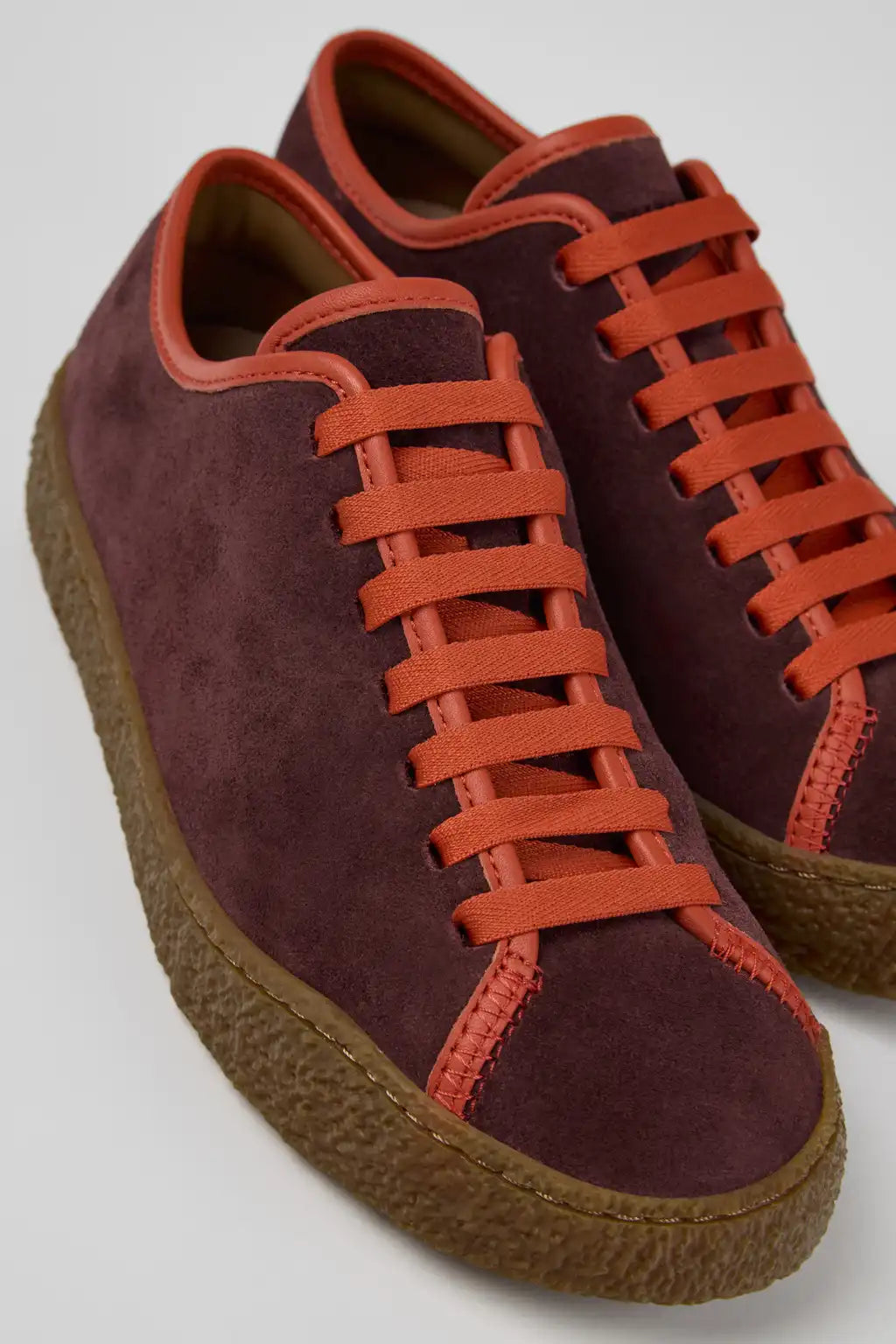 Peu Terreno Brown and Gray Nubuck and Leather Shoes for Women.