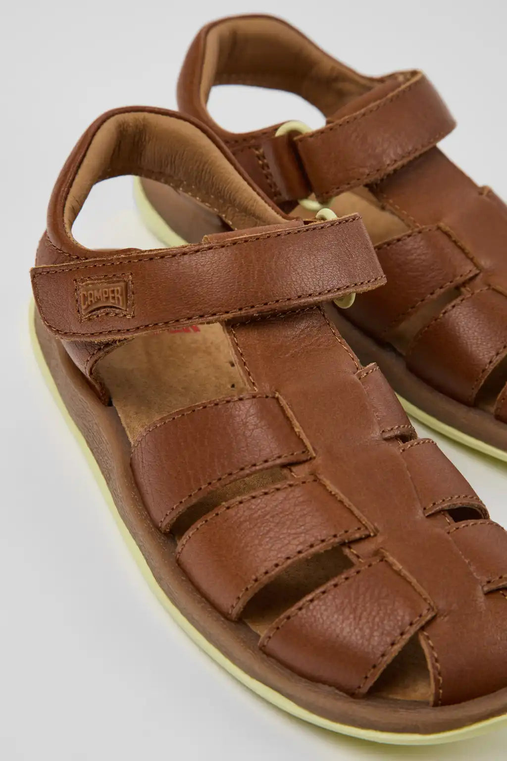 Bicho Blue Leather Closed Sandals for kids.