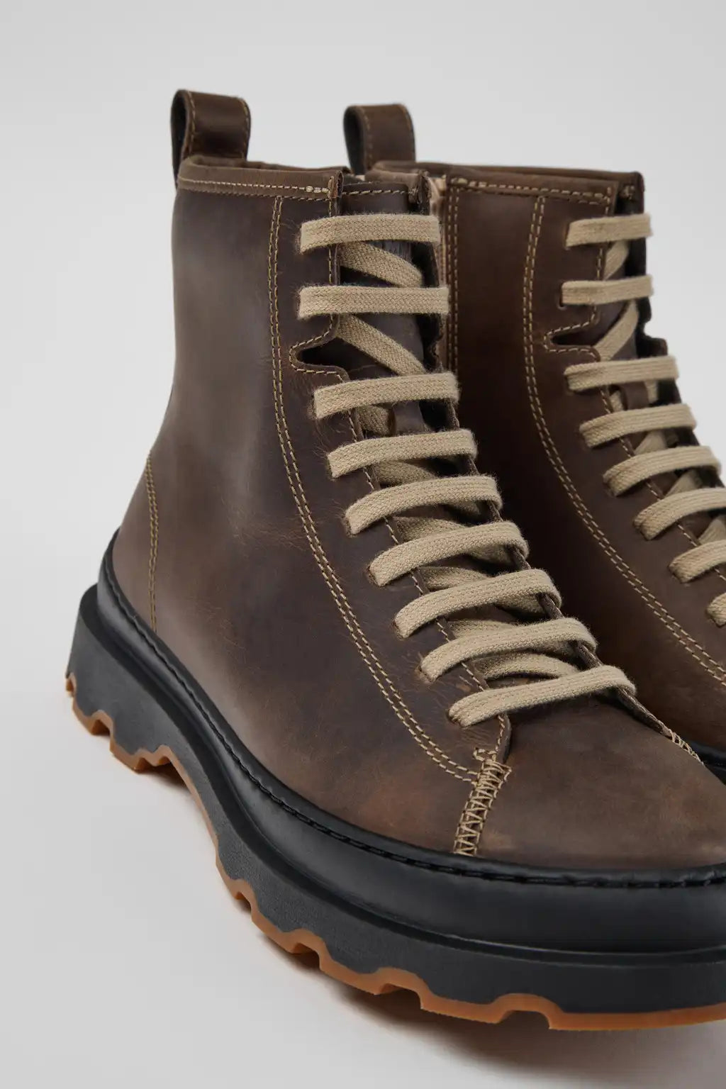 Brutus+ Beige Nubuck Ankle Boots for Women.