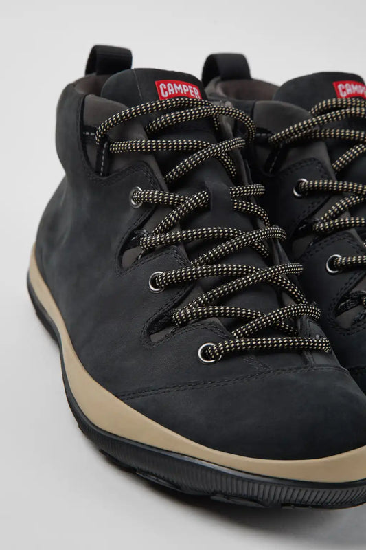 Peu Pista GM GORE-TEX Black Nubuck Ankle Boots for Men.