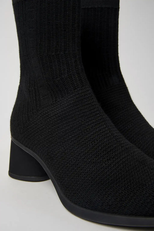 Kiara TENCEL® Black textile boots for women