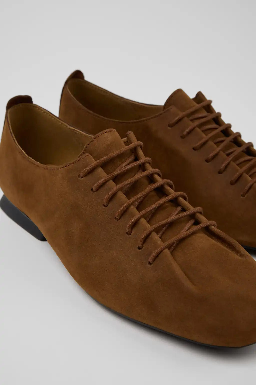 Casi Myra Black Leather Shoes for Women.