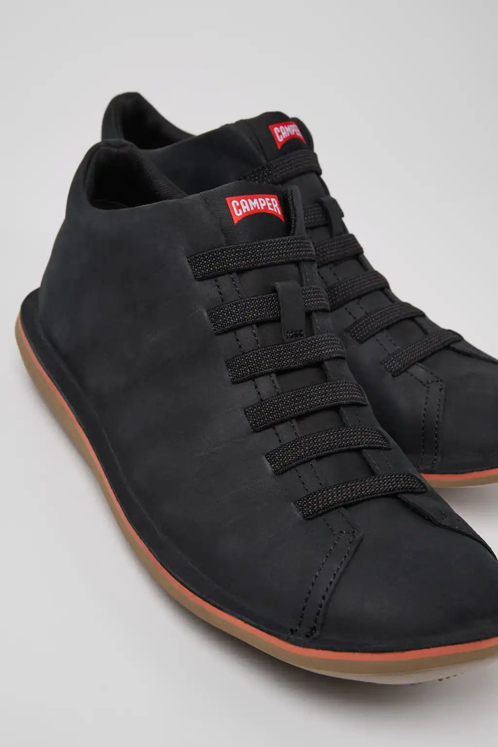Beetle Black Leather Ankle Boots for Men.