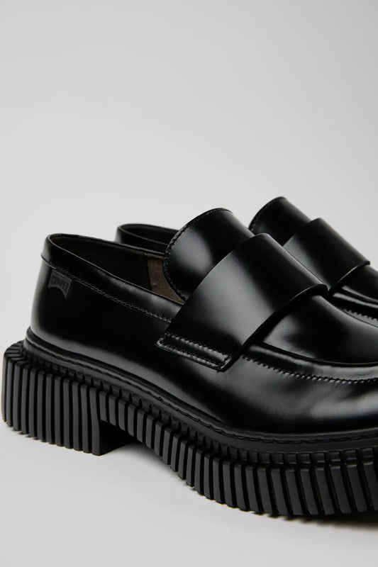 Pix Berlin Black Leather Shoes for Men.