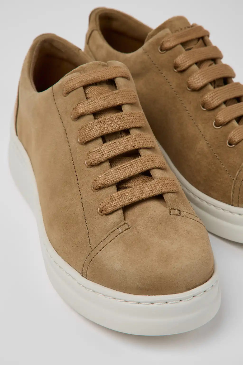 Runner Up White Leather Sneakers for Women.