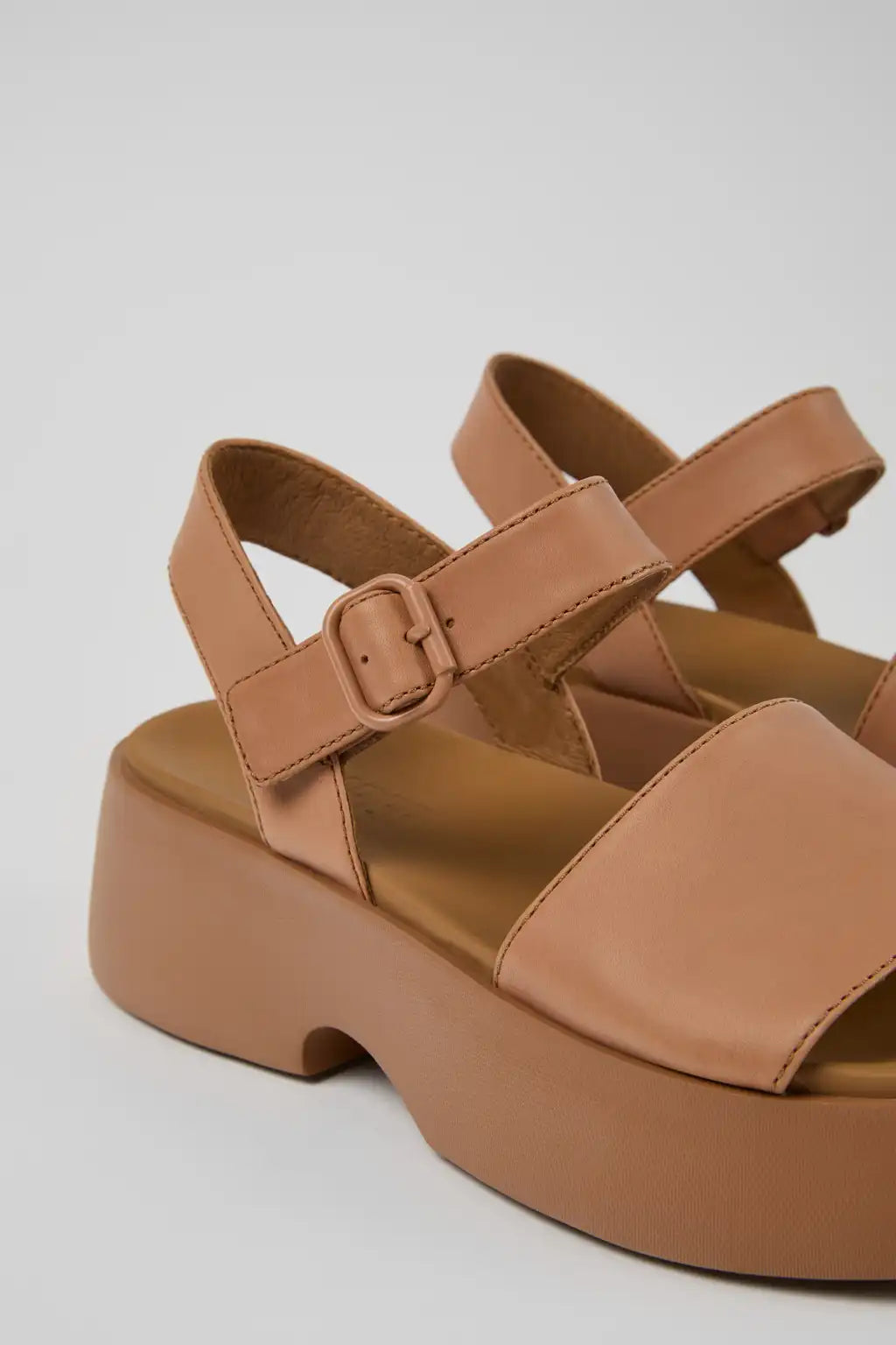 Tasha Black Leather Sandals for Women