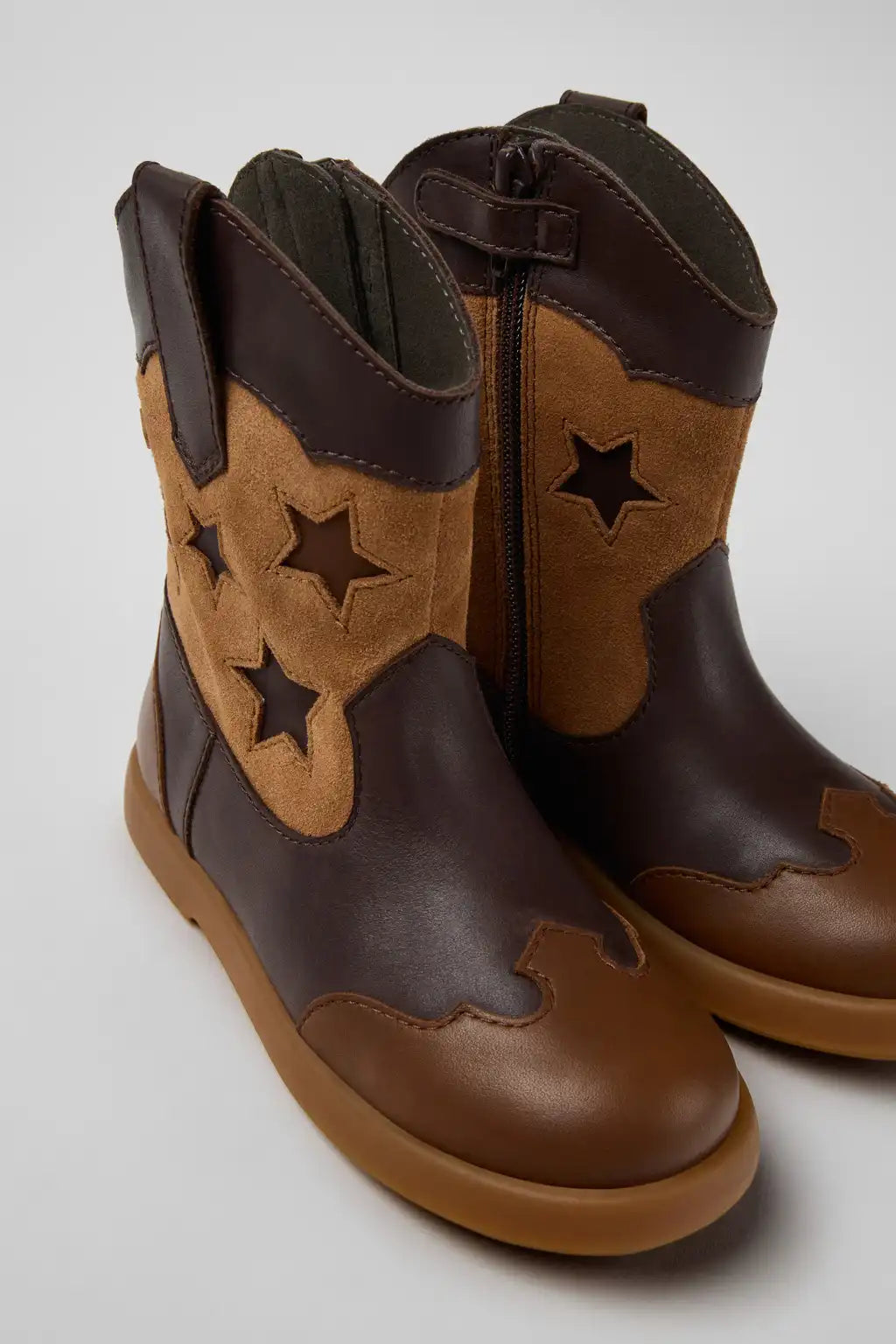 Twins Multicolor Leather Ankle Boots for Children.