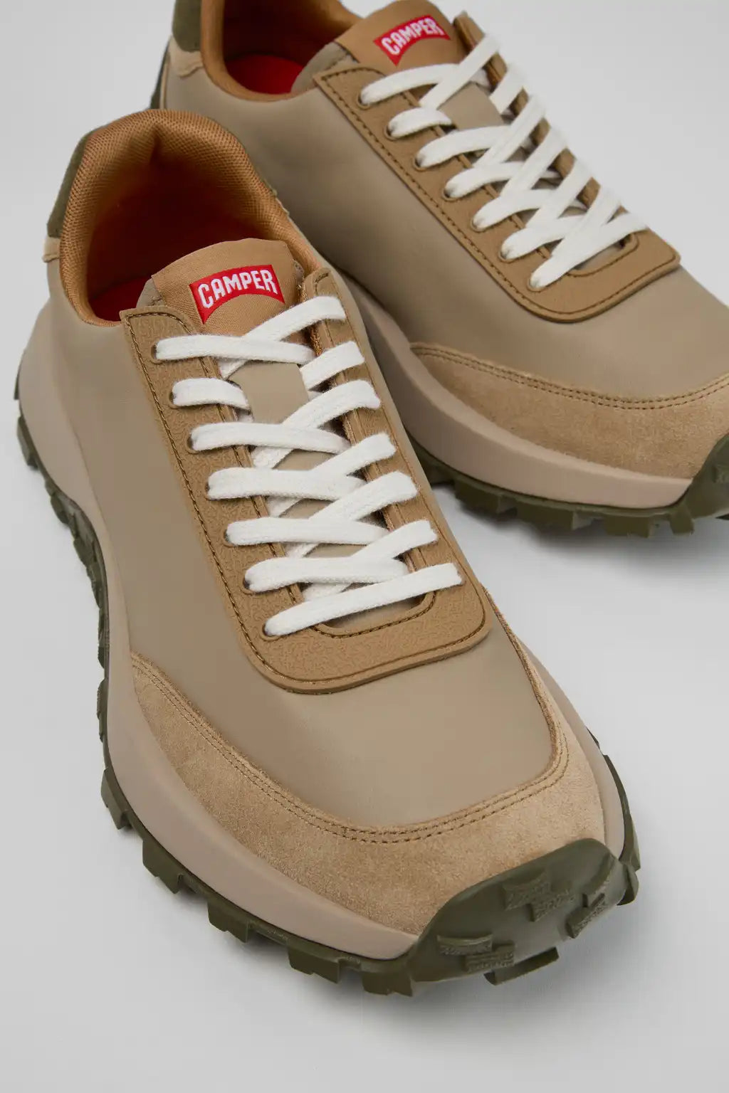 Drift Trail Black Leather and Nubuck Sneakers for Men.