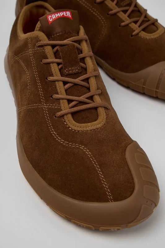 Peu Path+ Brown Suede Sneakers for Men.