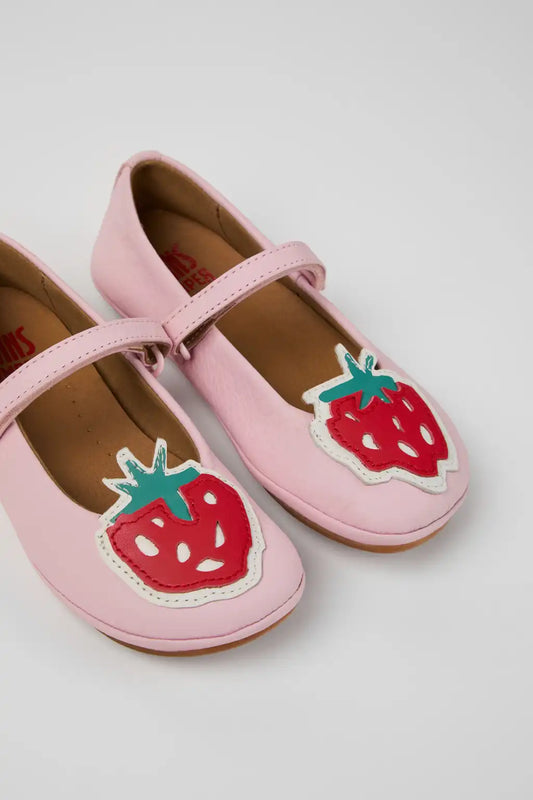 Twins Multicolor Leather Ballerinas for kids.