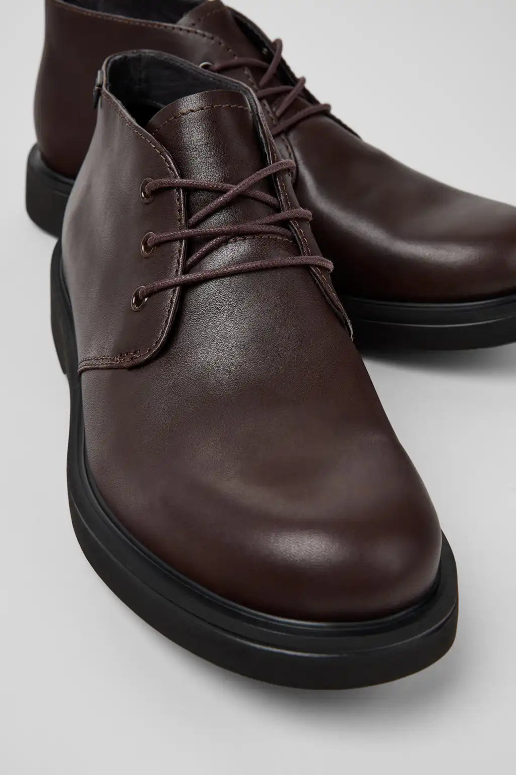 Norman Black Leather Ankle Boots for Men.