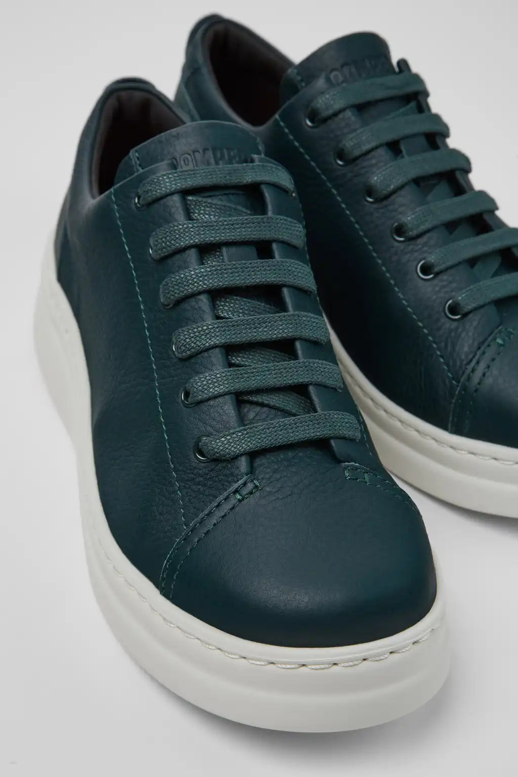 Runner Up White Leather Sneakers for Women.
