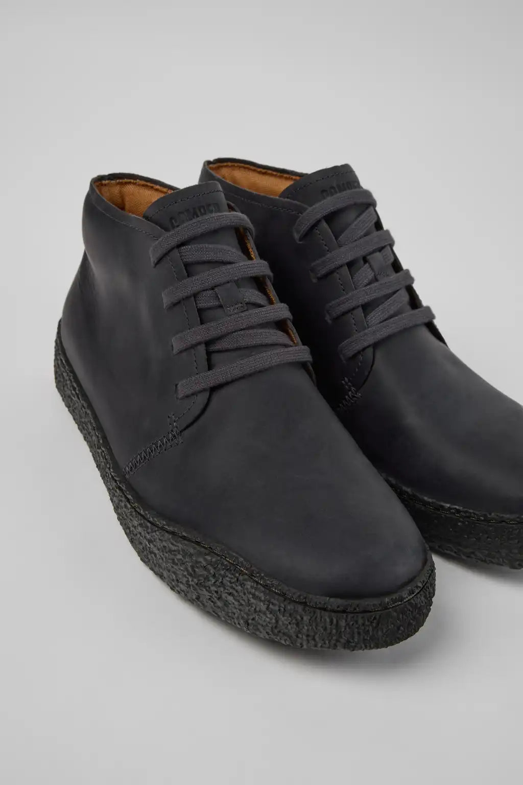 Peu Terreno Brown Nubuck Ankle Boots for Men.