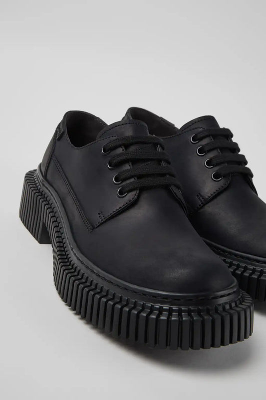 Pix Berlin Black Nubuck Shoes for Women.