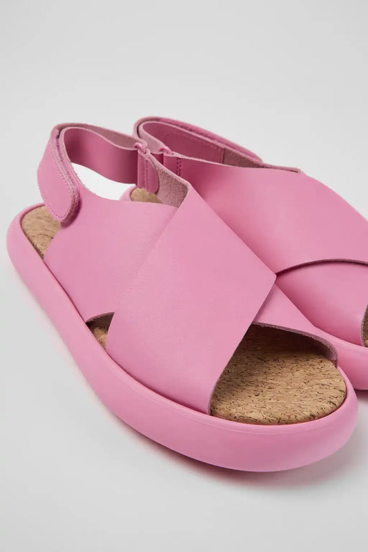 Pelotas Flota Pink leather sandals for women
