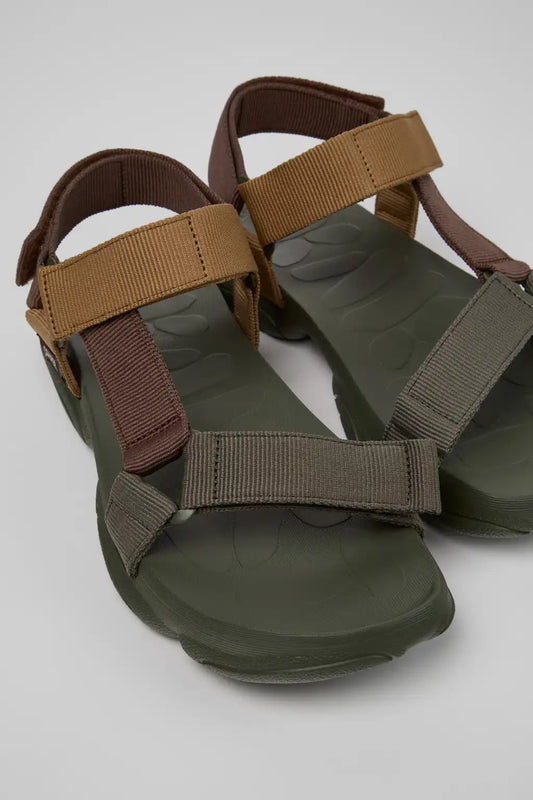 Karst Sandal Brown Textile Sandals for Men.