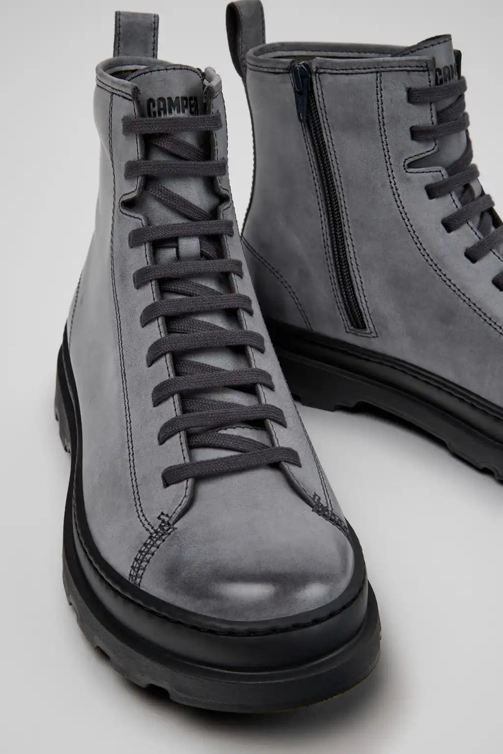 Brutus+ Black Leather Ankle Boots for Men.