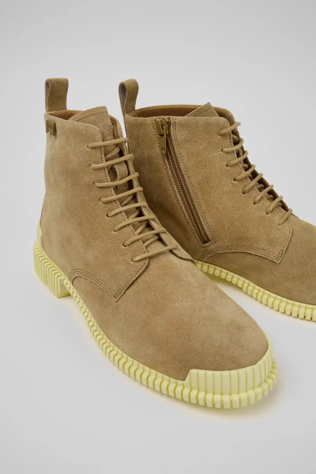 Pix Brown Suede Leather Ankle Boots for Women.