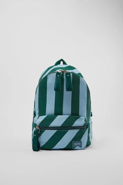 Ado Small blue and green recycled cotton backpack