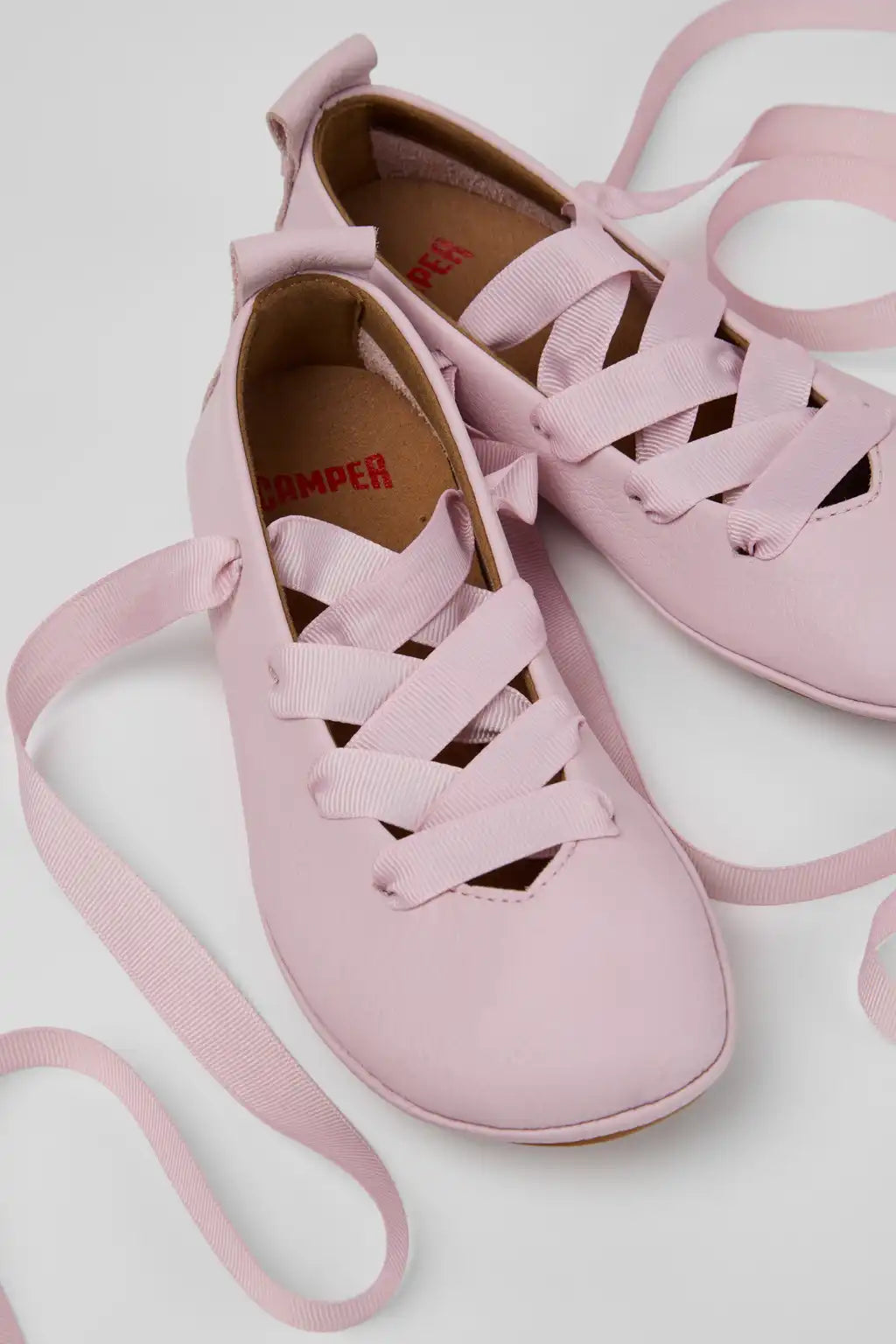 Right Red Leather Ballerinas for kids.