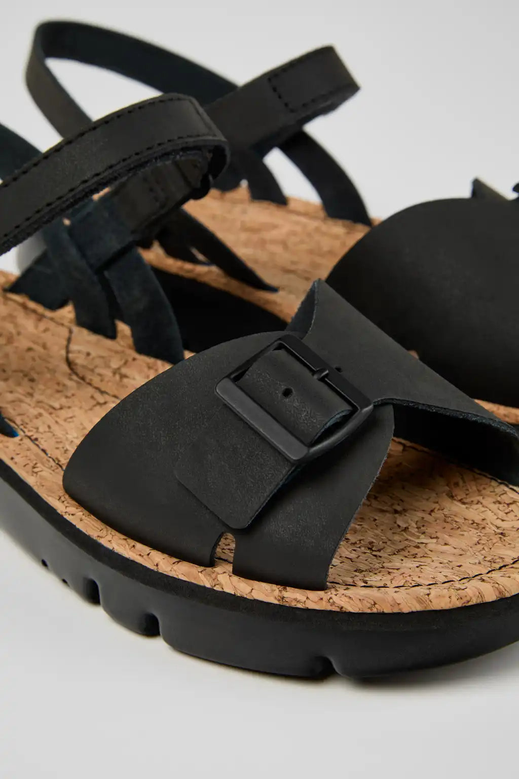 Oruga Red Leather Sandals for Women.