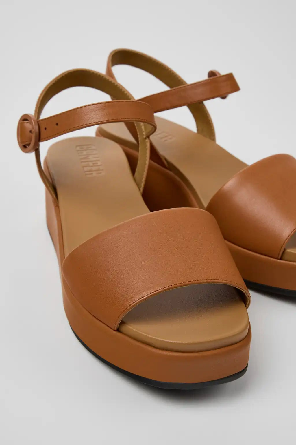 Misia Blue Leather Sandals for Women.