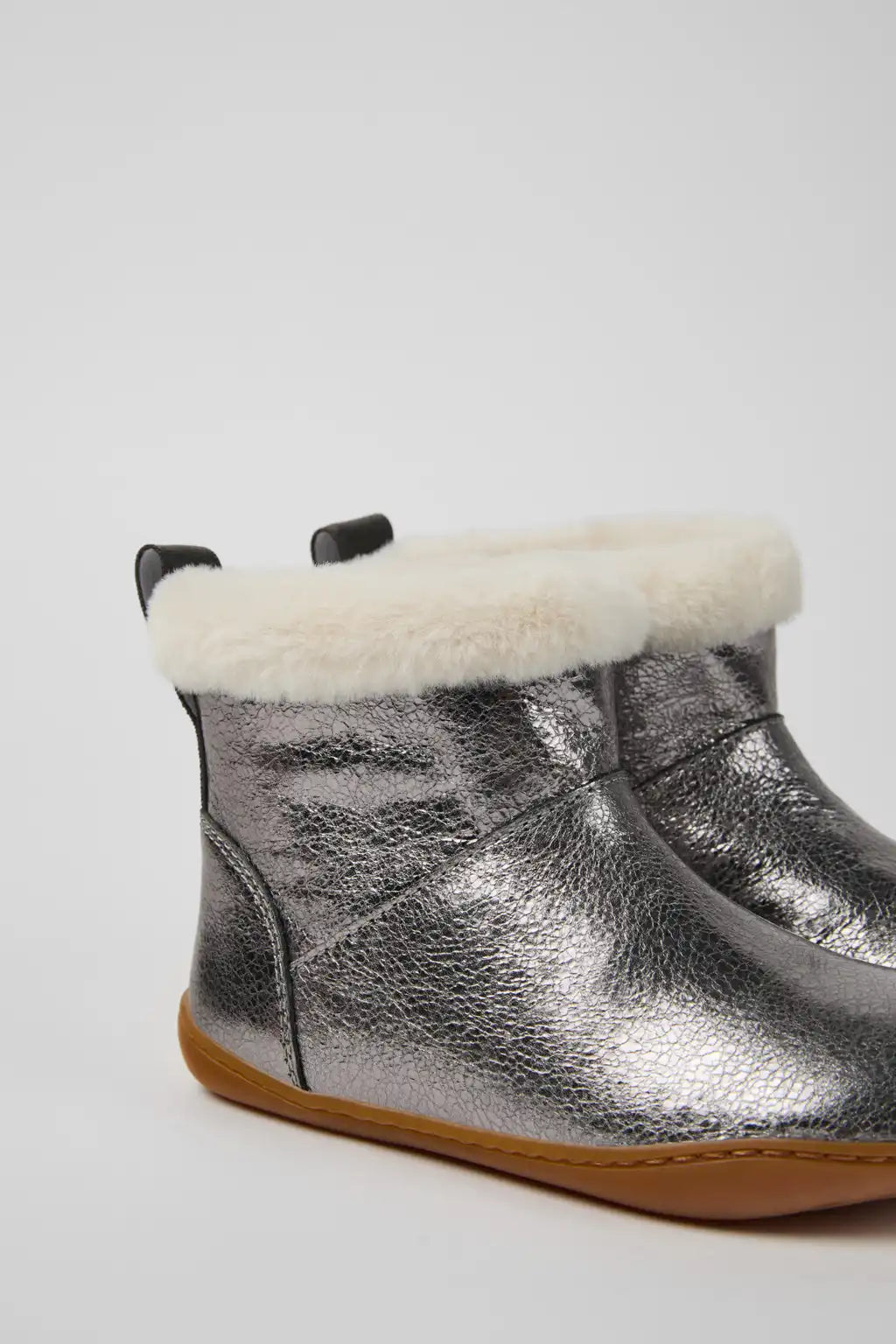 Peu Black Suede Ankle Boots for Children.