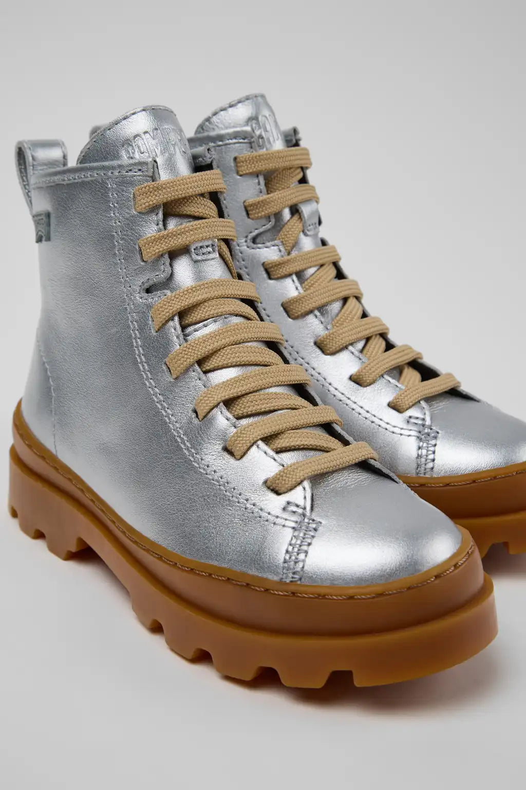 Brutus Burgundy Leather Ankle Boots for Children.