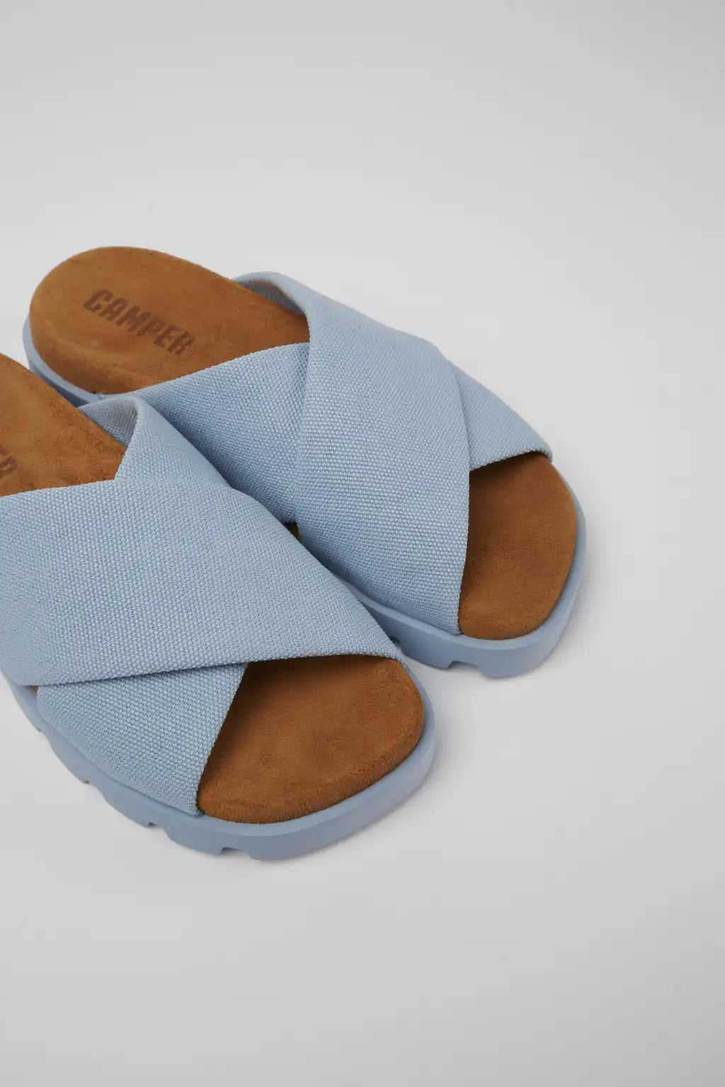 Brutus Sandal Green and blue recycled cotton sandals for women