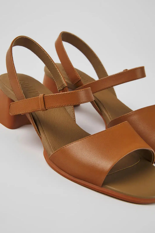 Katie Brown Leather Sandals for Women.