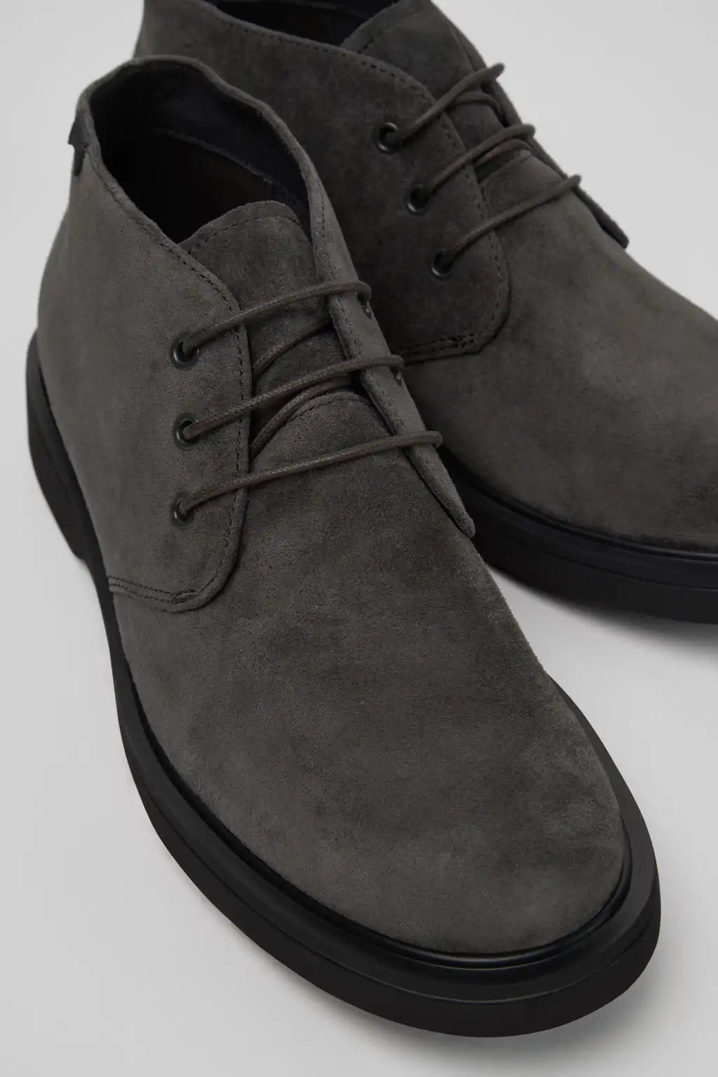 Norman Black Leather Ankle Boots for Men.