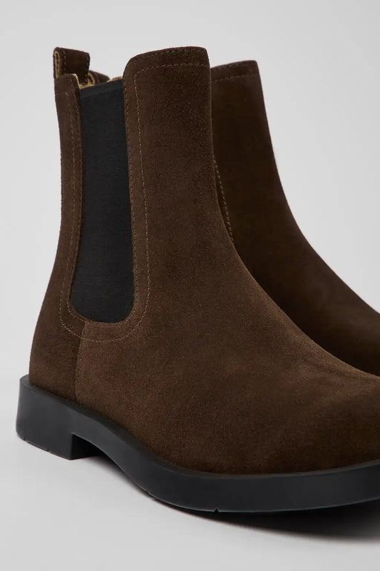 MIL 1978 Brown nubuck Chelsea boots for men