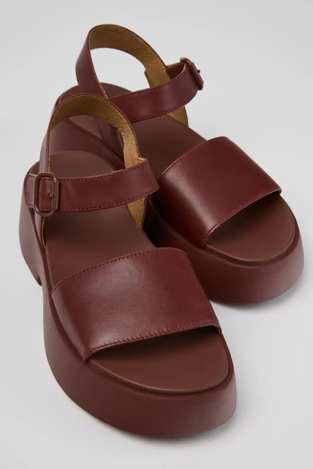 Tasha Black Leather Sandals for Women