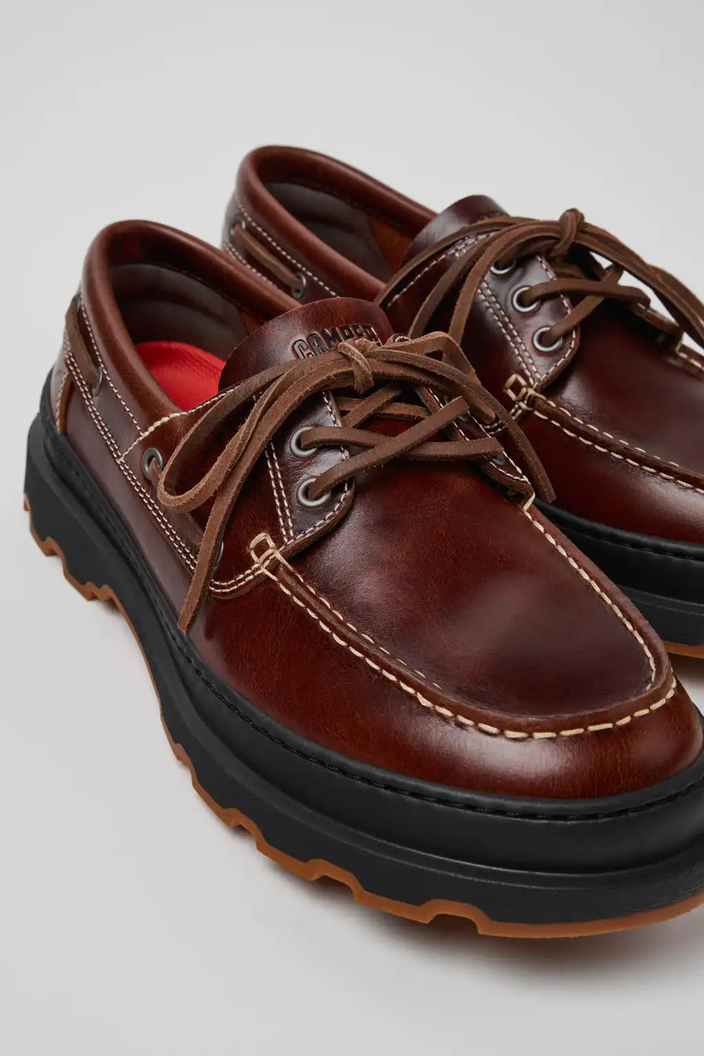 Brutus+ Black Leather Nautical Shoes for Men.