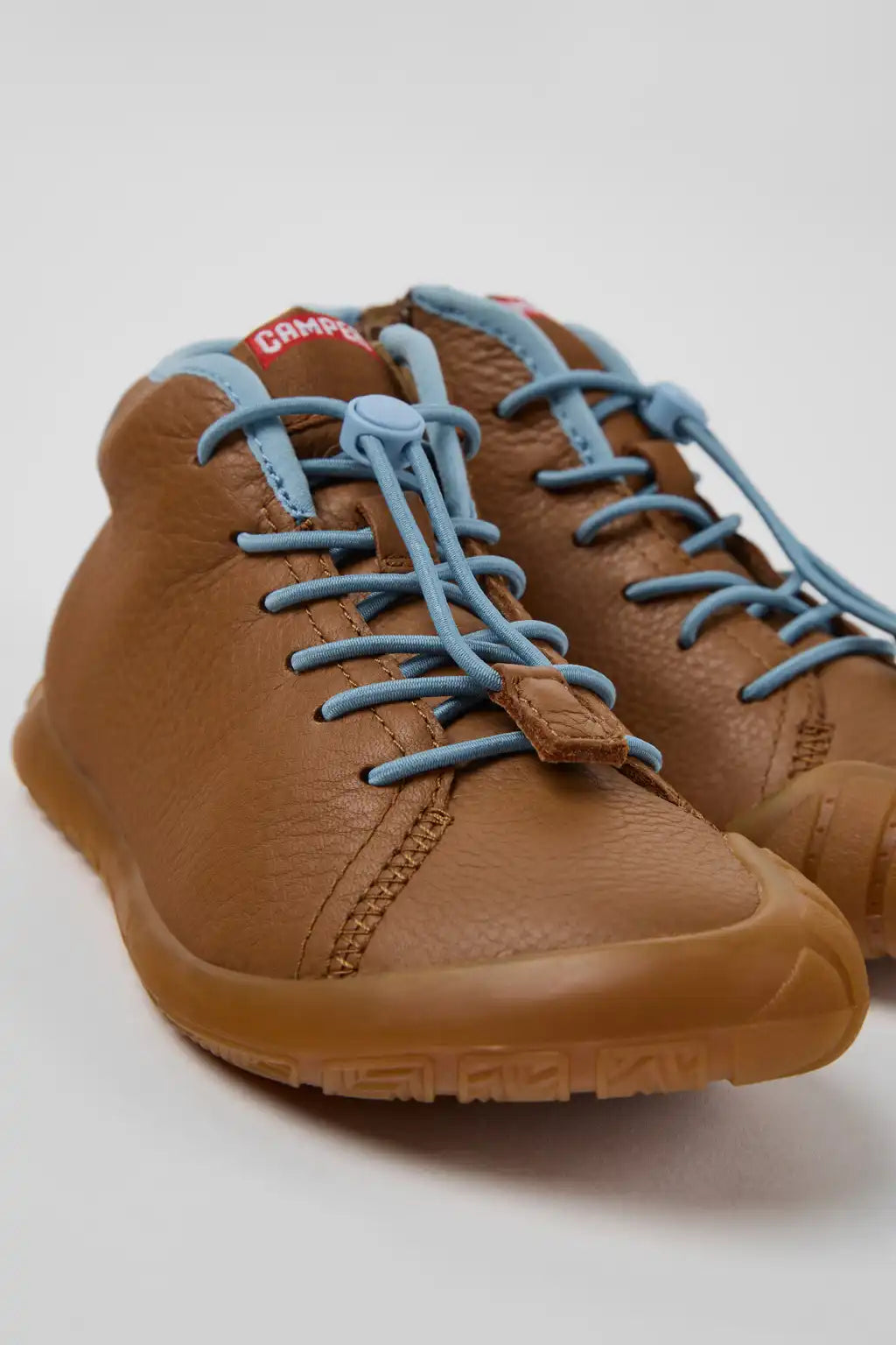Peu Path Brown Leather Ankle Boots for Children.