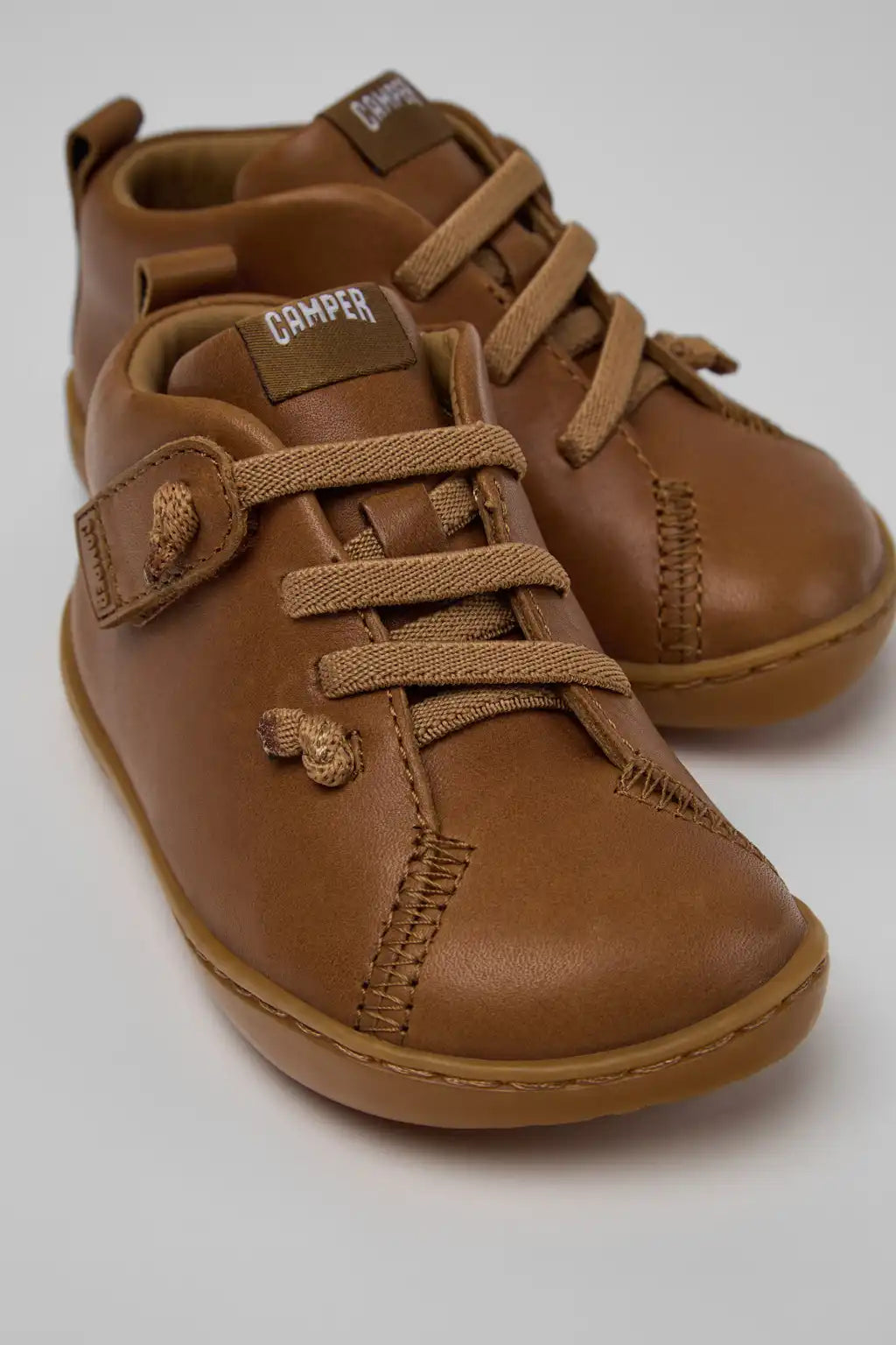 Twins White Leather Ankle Boots for Children.