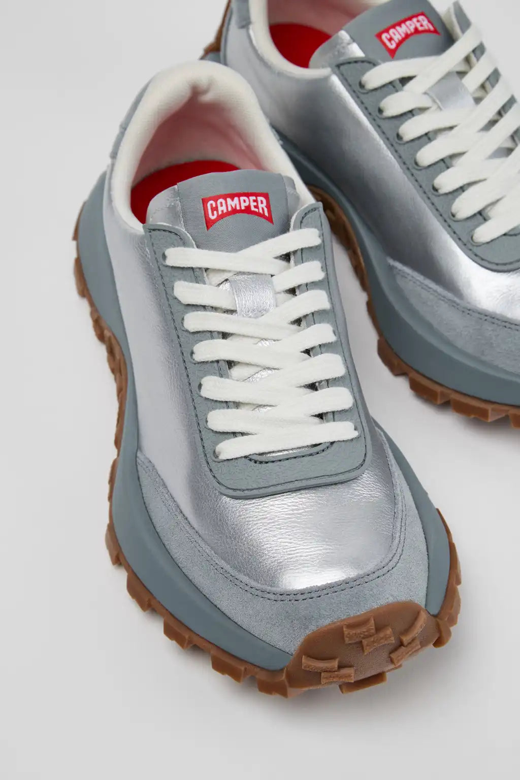 Drift Trail White Leather Sneakers for Women.