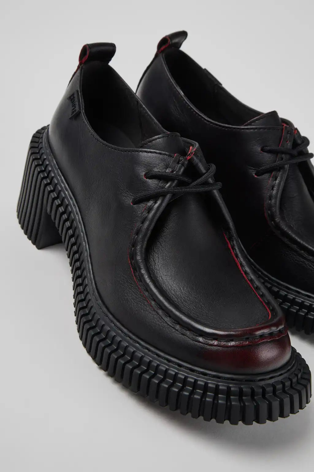 Pix London Black Leather Shoes for Women.