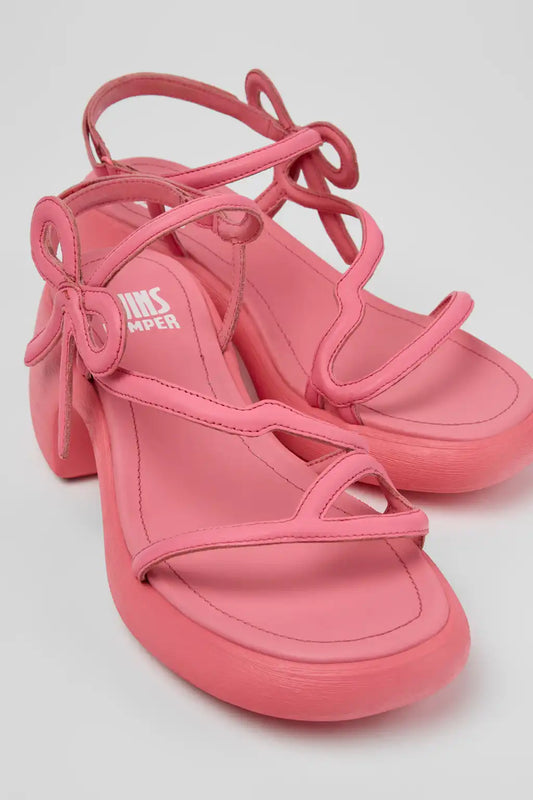 Twins Pink Leather Sandals for Women.