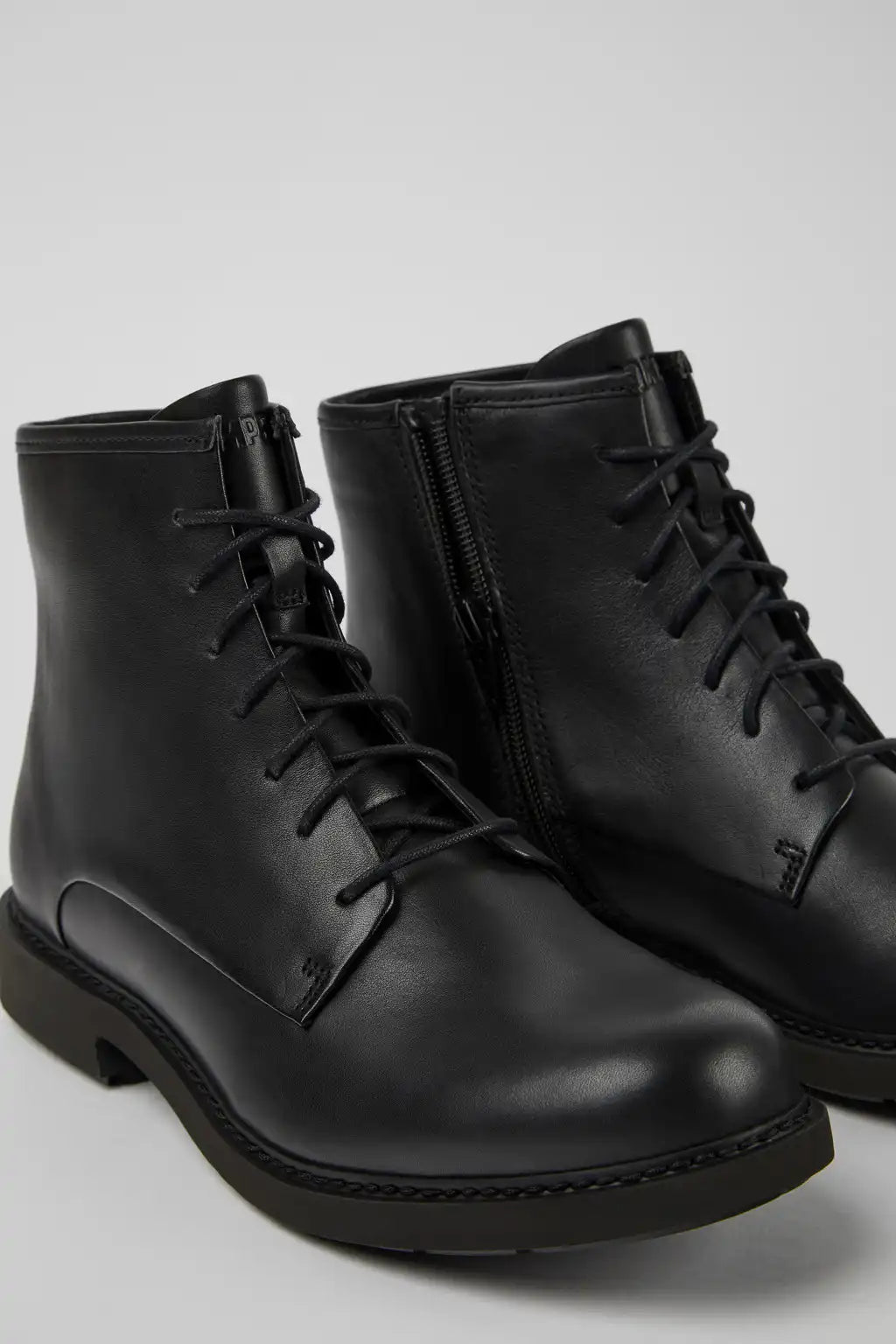 Neuman Brown Leather Ankle Boots for Women.
