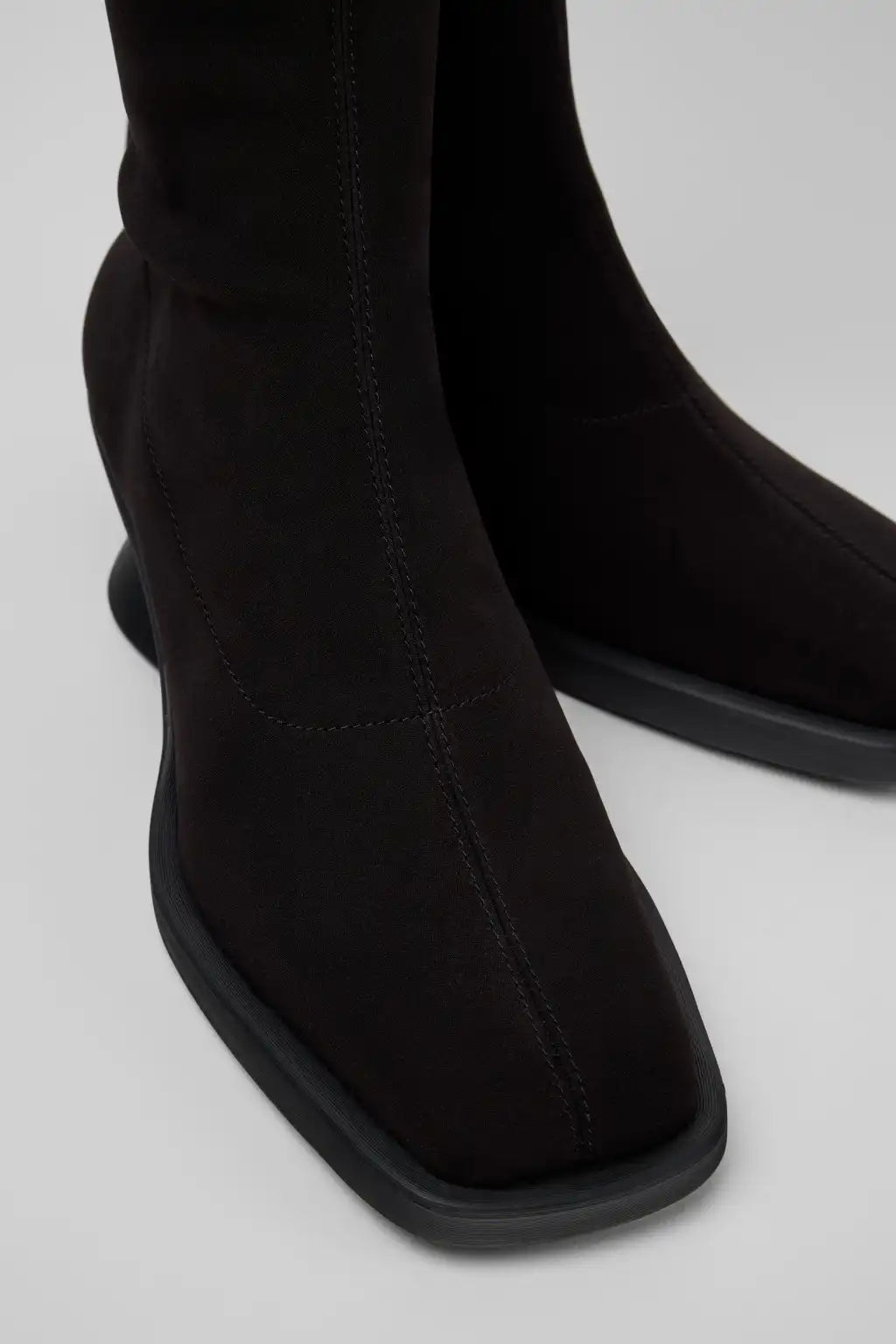 Louise Black Textile Ankle Boots for Women.