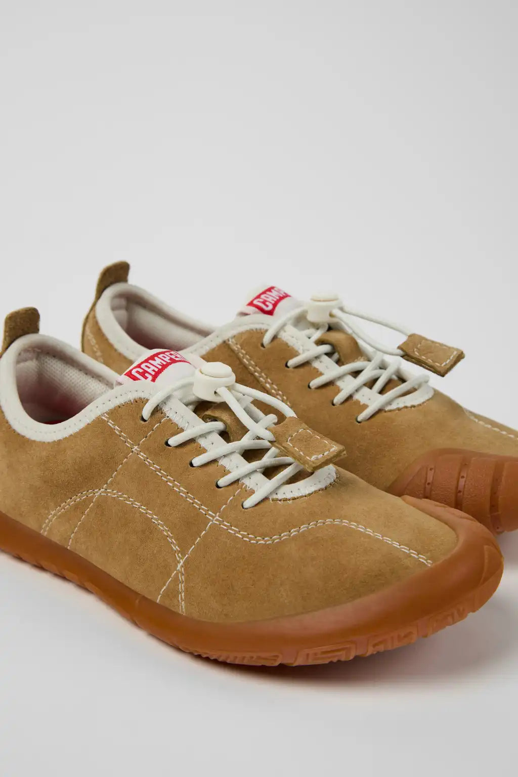 Peu Path Yellow Nubuck Sneakers for kids.