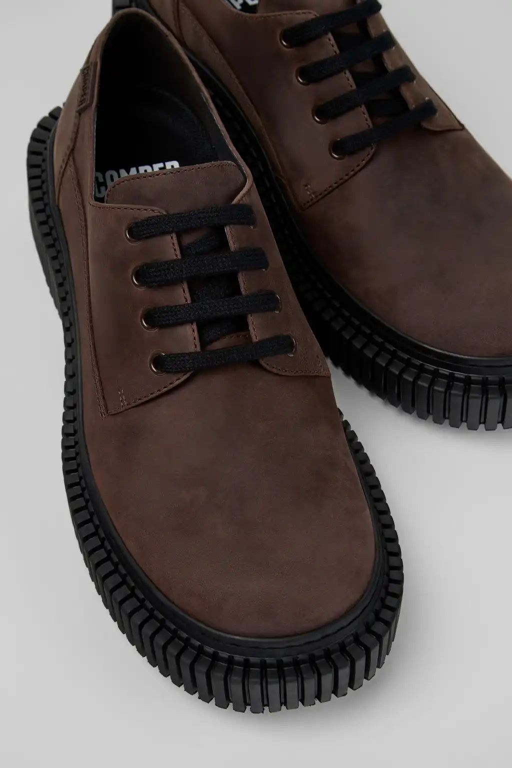 Pix Berlin Black Nubuck Shoes for Men.