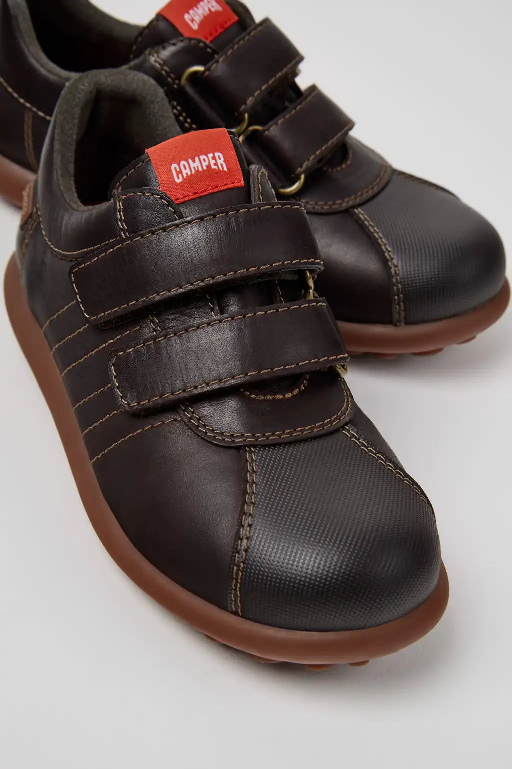 Pelotas Black Leather and Textile Shoes for Children.