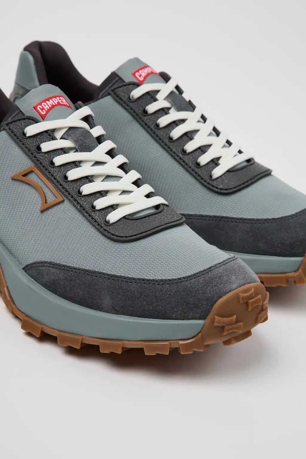 Drift Trail White and Beige Textile and Nubuck Sneakers for Men.