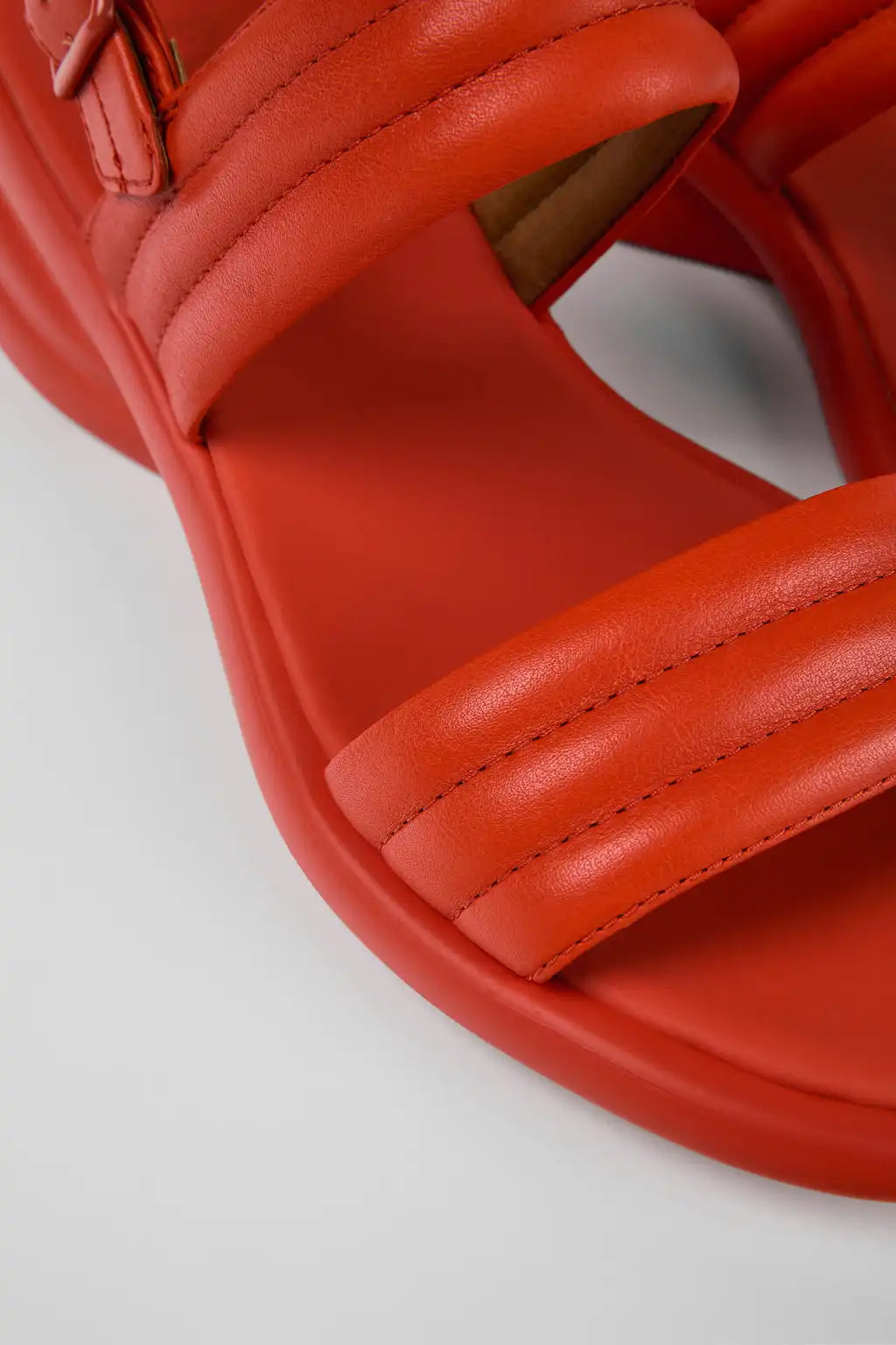 Spiro Red Leather 2-Strap Sandal for Women