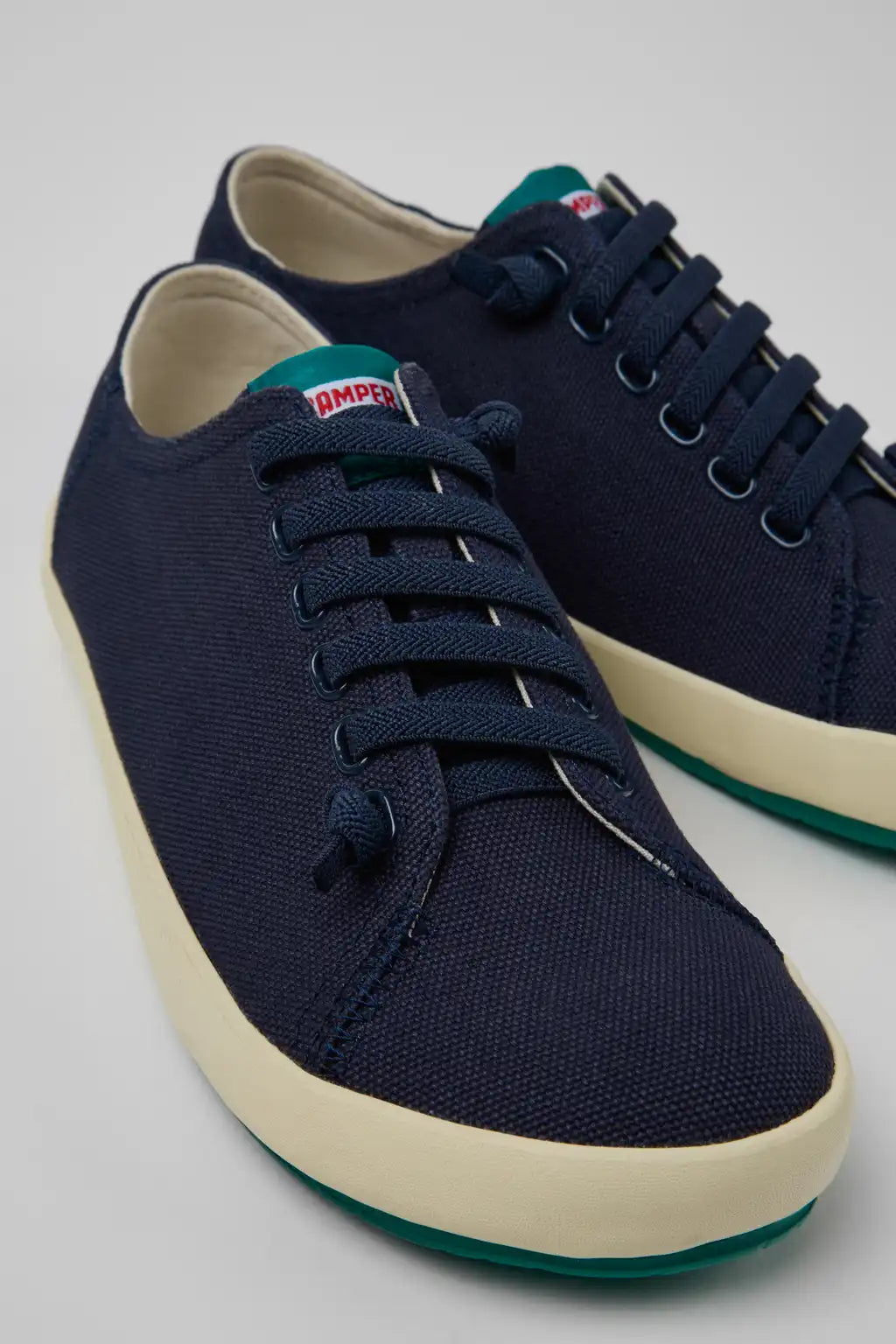 Peu Rambla Gray Recycled Cotton Sneakers for Men.