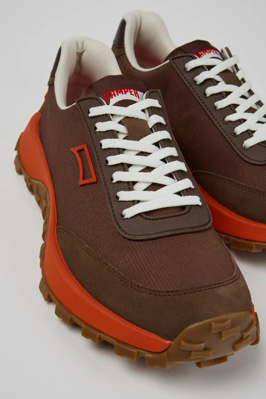 Drift Trail White and Beige Textile and Nubuck Sneakers for Men.