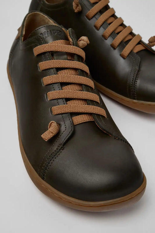 Peu Green Nubuck Shoes for Men.
