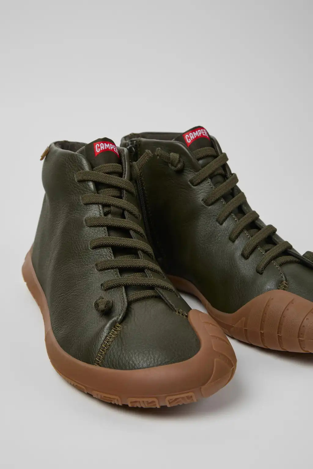 Peu Path+ Black Leather Ankle Boots for Men.
